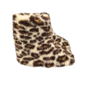 DINA slippers natural wool - high model - Leopard print