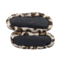 DINA slippers natural wool - high model - Leopard print