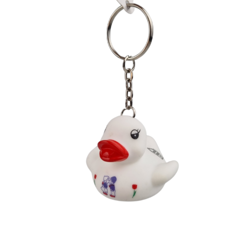 Dutch Ducky Duck sleutelhanger kussend paartje