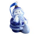 Delftsblauw ornament kerstman 8cm