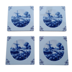 Coasters 4-pack Holland Delftblue