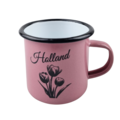 Emaille mok Roze tulp Holland