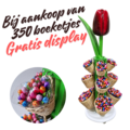 350 boeketjes 18cm + tulp display