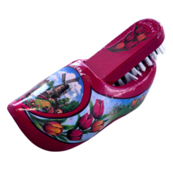 Shoe brush clog red