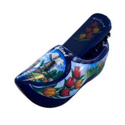 Shoe brush clog blue