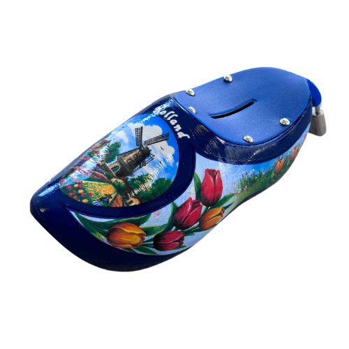 Money bank clog 15cm Blue