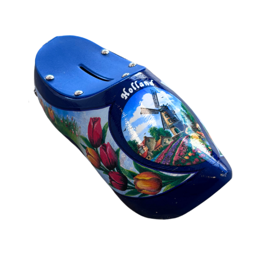 Money bank clog 15cm Blue