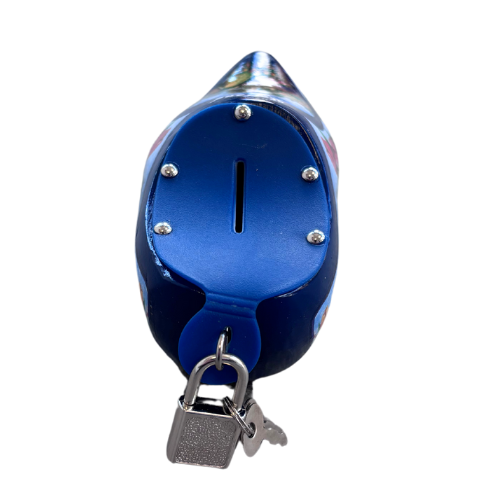 Money bank clog 15cm Blue