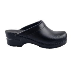 PU clogs - TRAA - workshoes - Black - Unisex - open heel
