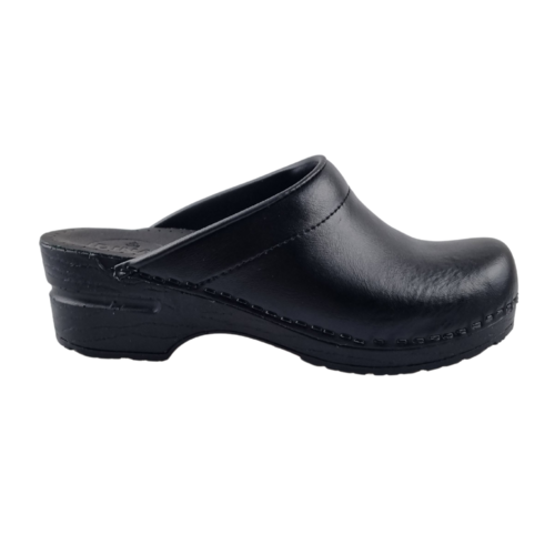 DINA Werkklompen - TRAA - open hiel - PU klompen - Zwart- Unisex