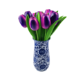 Tulip Vase Delftblue + 9 tulips (choose your colors)
