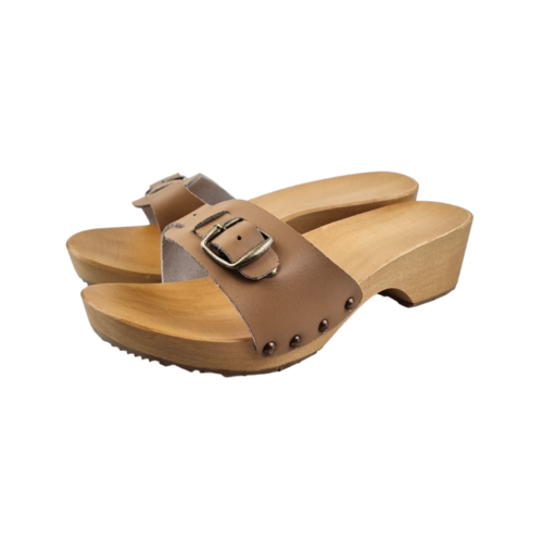 DINA Sandalen mokka smalle gesp S1
