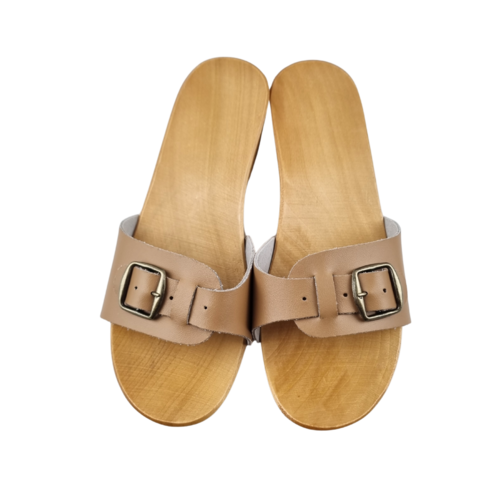 DINA Sandalen mokka smalle gesp S1