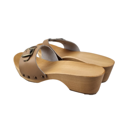 DINA Sandalen mokka smalle gesp S1