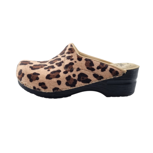 Medical clogs with PU sole - Leopard