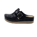 DINA PU clogs  -  Black with buckle
