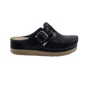 DINA PU clogs  -  Black with buckle