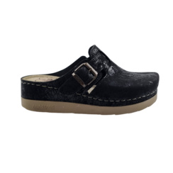 PU clogs  -  Black with buckle