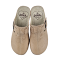 DINA PU klompen -  Beige met gesp