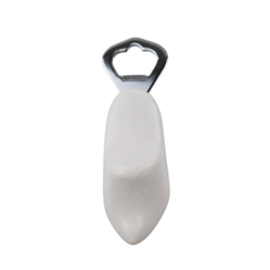 Bottle opener clog 8cm white - no design