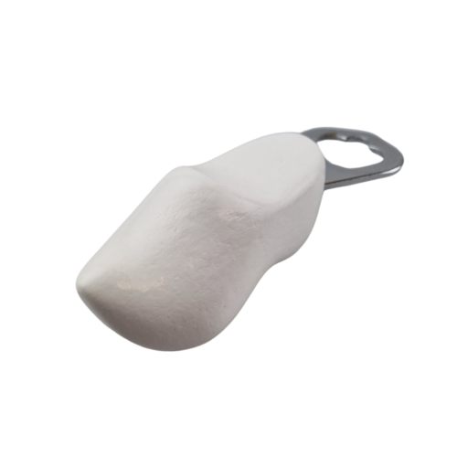Bottle opener clog 8cm white - no design
