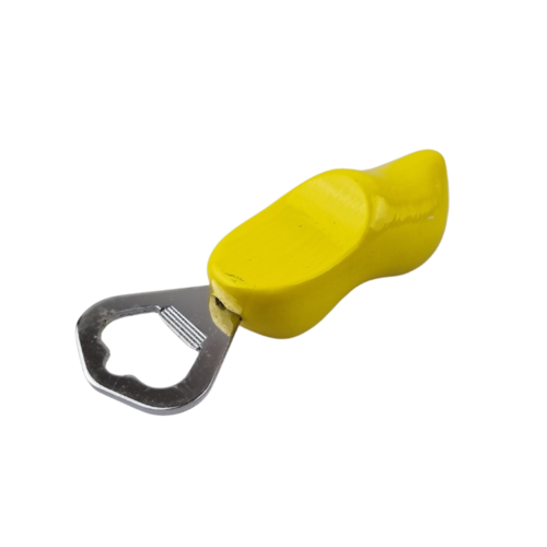 Bottle opener clog 8cm yellow - no design