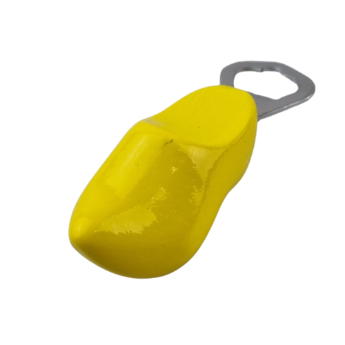 Bottle opener clog 8cm yellow - no design