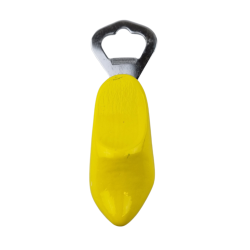 Bottle opener clog 8cm yellow - no design