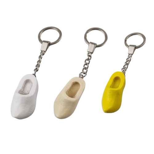 Klompsleutelhanger 1 klomp geel - onbedrukt