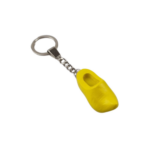 Klompsleutelhanger 1 klomp geel - onbedrukt