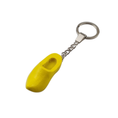 Klompsleutelhanger 1 klomp geel - onbedrukt