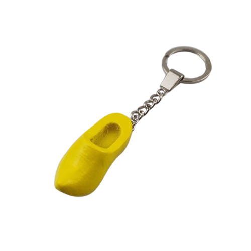 Woodenshoe keyhanger 1 shoe yellow- no design