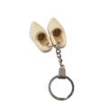 Klompsleutelhanger 2 klompjes gelakt- onbedrukt