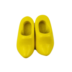 Klomp magneet 2 klompjes geel - onbedrukt