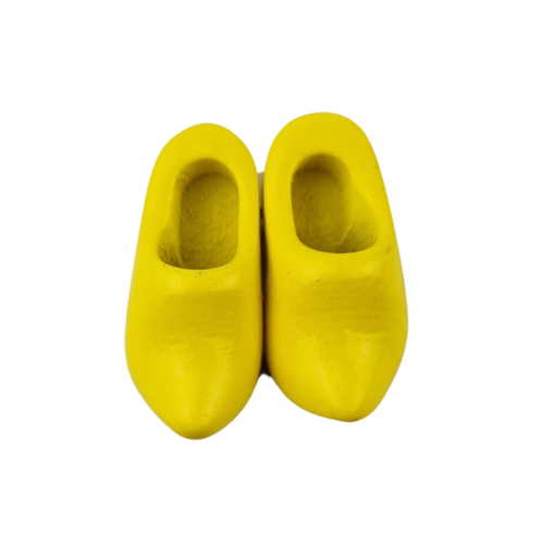 Woodenshoe magnet 2 shoes yellow - no design