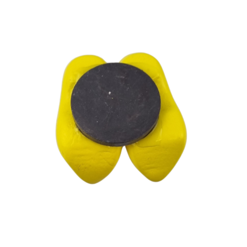 Woodenshoe magnet 2 shoes yellow - no design