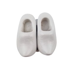 Klomp magneet 2 klompjes wit - onbedrukt