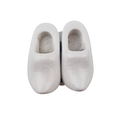 Klomp magneet 2 klompjes wit - onbedrukt