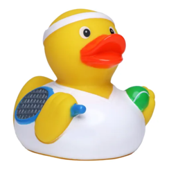 Badeend tennis duck - 8cm
