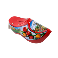 Money bank clog 15cm Red