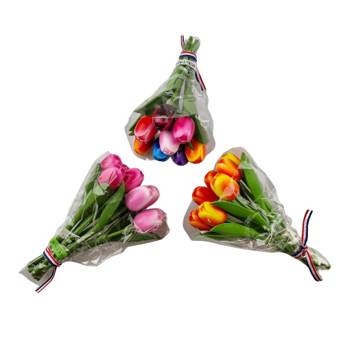 Tulips on stem 18cm - bunch of tulips - choose from 3 colorsets