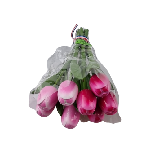 Boeketje tulpen - 18cm tulpen op steel - kies uit drie kleurencombi's