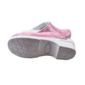 DINA Medical clogs with PU sole - pink with daisies