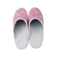 DINA Medical clogs with PU sole - pink with daisies
