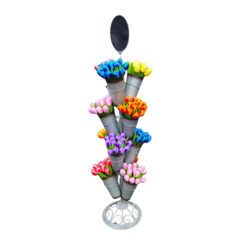 Display for wooden tulips 33cm (height 1.6m)