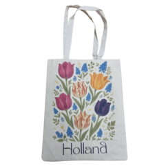 Canvas bag red impression classic Tulips Holland
