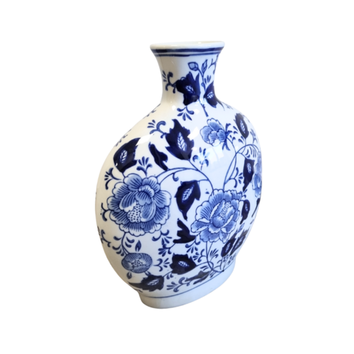 Delftsblauwe vaas bollend - 26cm hoog