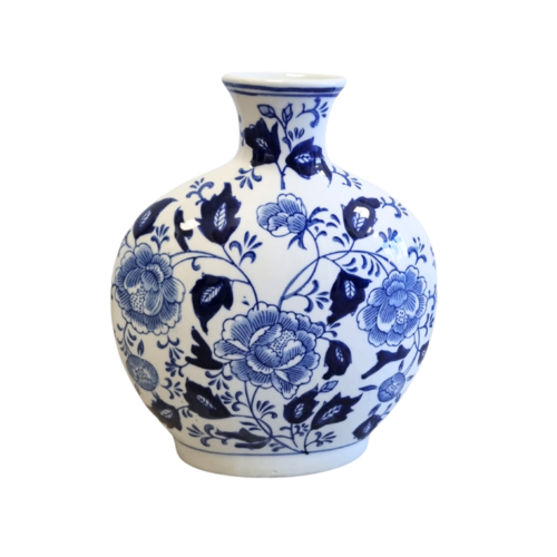 Delft blue Vase round shape - height 26cm
