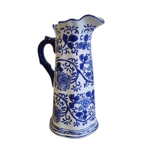 Delftsblauwe schenkkan - hoogte 31cm