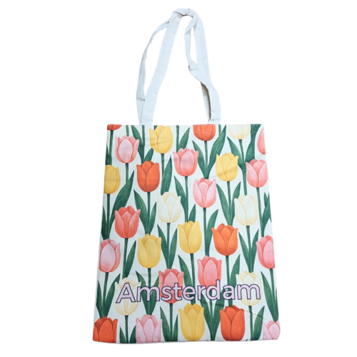 Canvas bag tulpenprint Amsterdam
